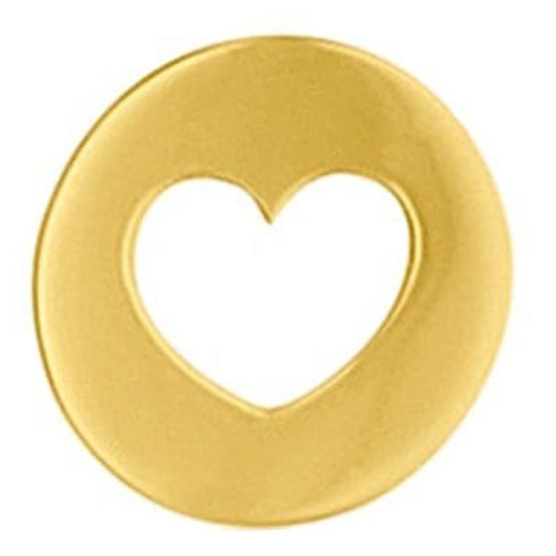 Pendentif rond Coeur ajouré (or jaune 750°) Maison Augis