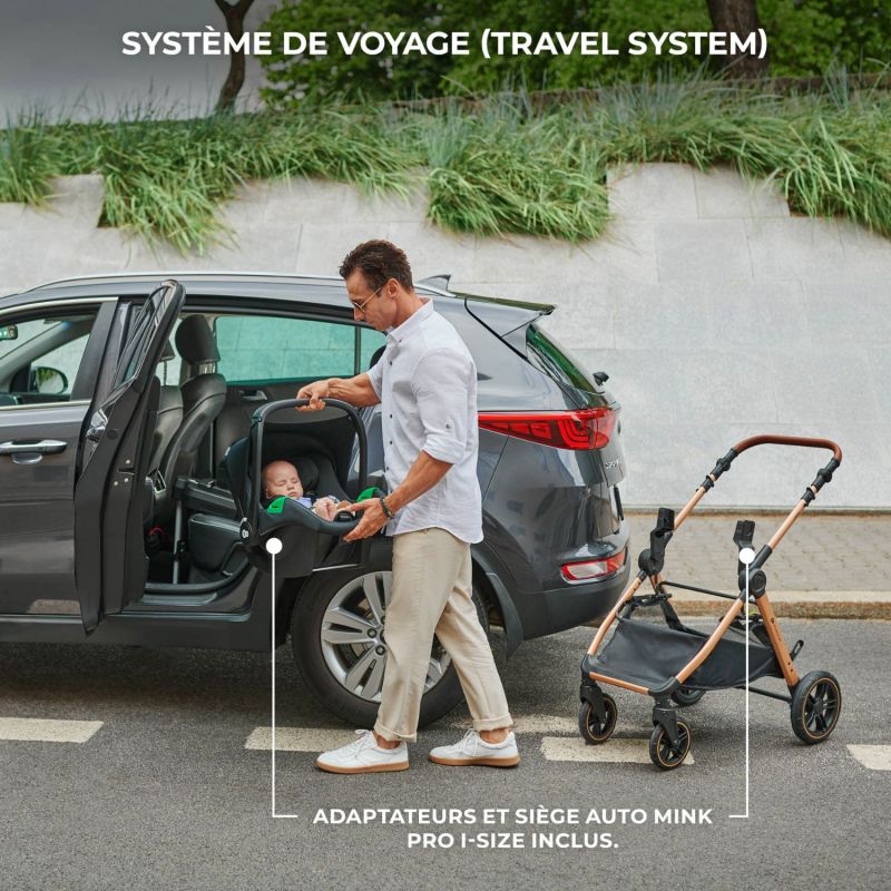 Poussette Esme Pro 3 en 1 Pure Black Kinderkraft Ambiance 7
