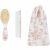 Variation Pêche du produit Brosse et peigne imprimé inspiration Toile de Jouy rose de la marque Tartine et Chocolat
