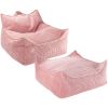Fauteuil pouf et repose-pieds Pink Mousse velours côtelé Wigiwama Produit 1