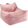 Fauteuil pouf et repose-pieds Pink Mousse velours côtelé Wigiwama Produit 3