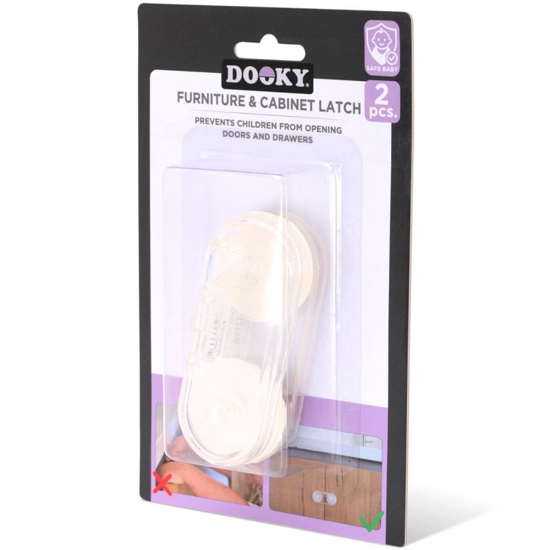 Lot de 2 loquets pour meubles et armoires Dooky Packaging 4