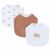 Variation Blanc, marron du produit Set 3 bavoirs mousseline Elephants de la marque Noukie's