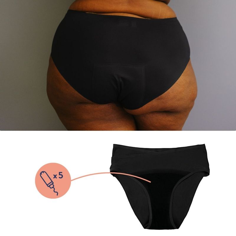 Culotte post-partum Flowly Black (3XL-4XL-5XL) Doomoo Ambiance 3