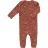 Combinaison pyjama en coton bio Deer amber brown (0-3 mois : 50 à 60 cm) - Fresk