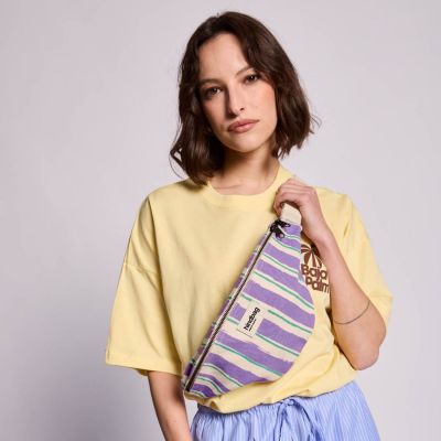 Sac banane Olivia Rayures Larges Violet