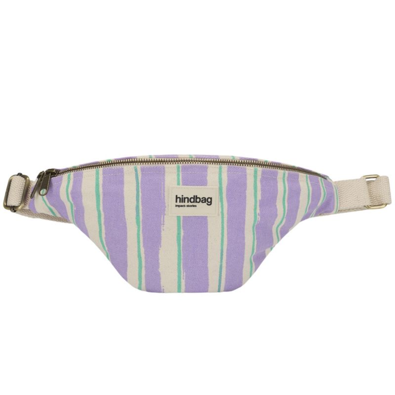 Sac banane Olivia Rayures Larges Violet Hindbag Produit 1