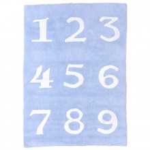 Tapis garçon souple chiffres bleu (120 x 160 cm)  par Lorena Canals