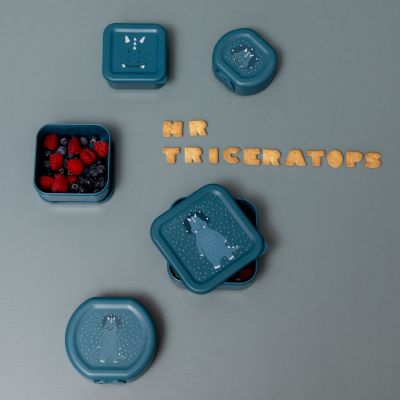 Lot de 2 boîtes à goûter à clip Mr. Triceratops