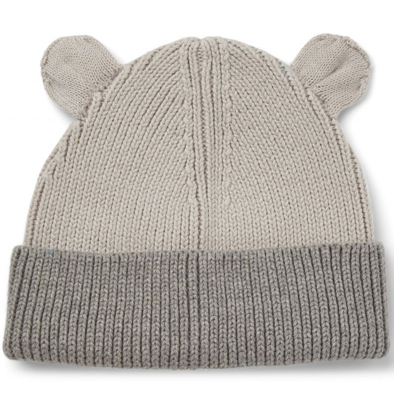 Bonnet en coton bio Gina grey melange sandy mix (1-2 ans) Liewood