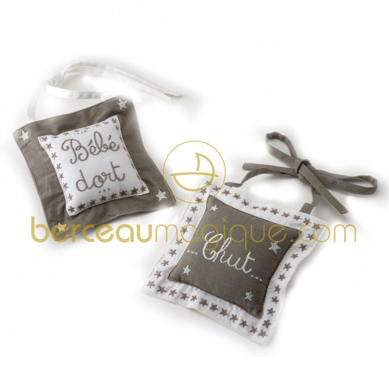 Lot de 2 petits coussins ... Chut ... Amadeus Les Petits