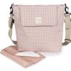 Sac à langer à bandoulière I Love Vichy rose  par Walking Mum