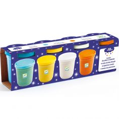 4 pots de pâte à modeler pailletée