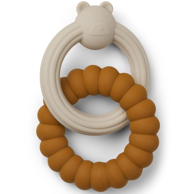 Anneau de dentition Herbert Mr Bear mustard sandy mix Liewood