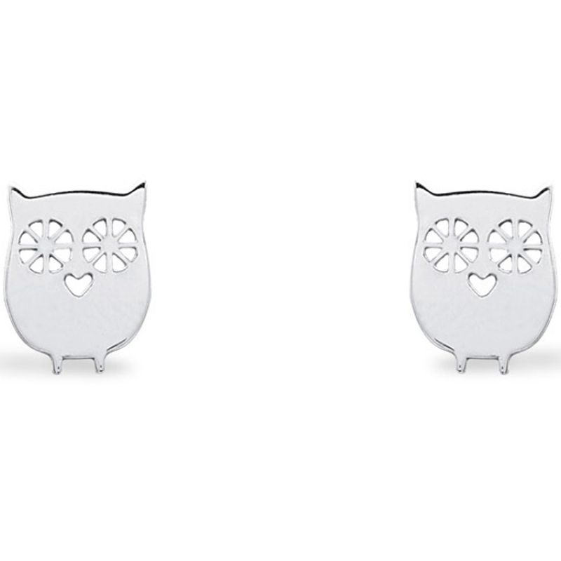 Boucles d'oreilles Nature hibou (argent 925°) Coquine