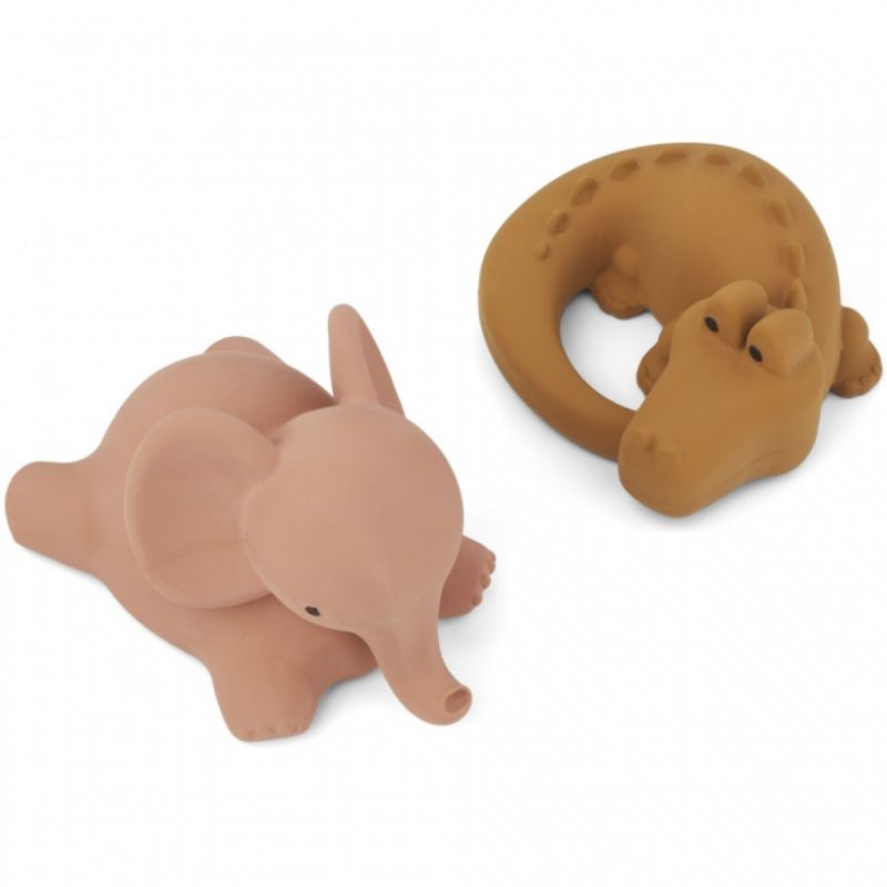 Lot de 2 jouets de bain Vikky Safari dark rose mix Liewood