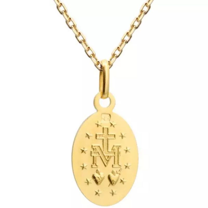 Collier chaîne médaille Miraculeuse (plaqué or) Petits trésors Produit 3