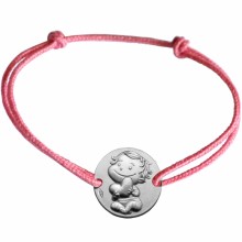 Bracelet cordon enfant Câline (argent 925°)  par La Fée Galipette