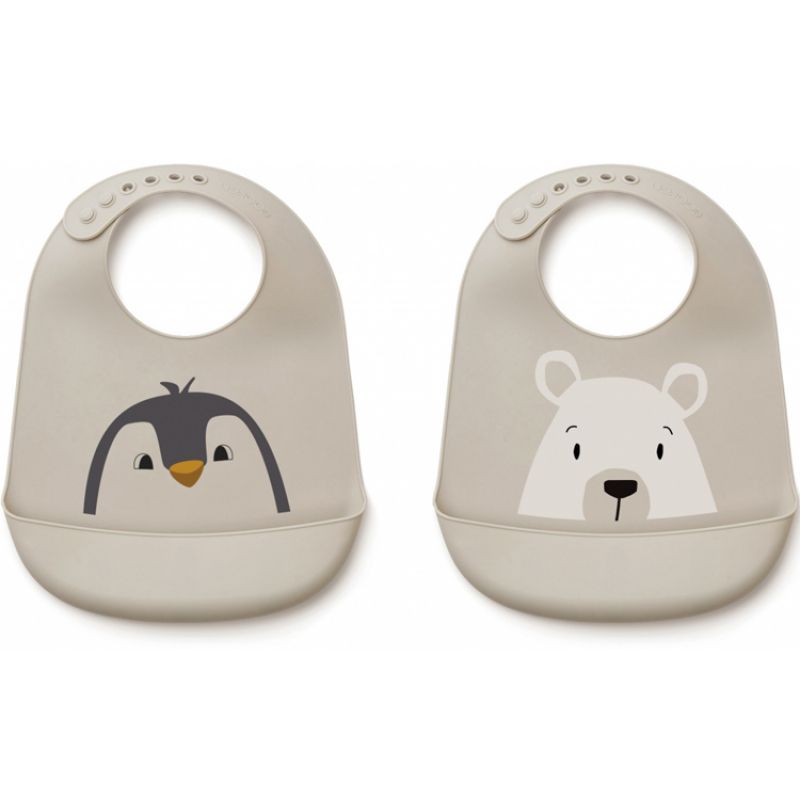 Lot de 2 bavoirs en silicone Tilda Arctic mix Liewood