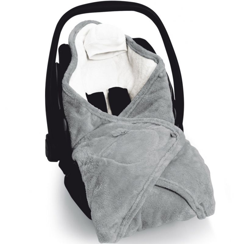Couverture nomade biside Softy zip grizou Bemini