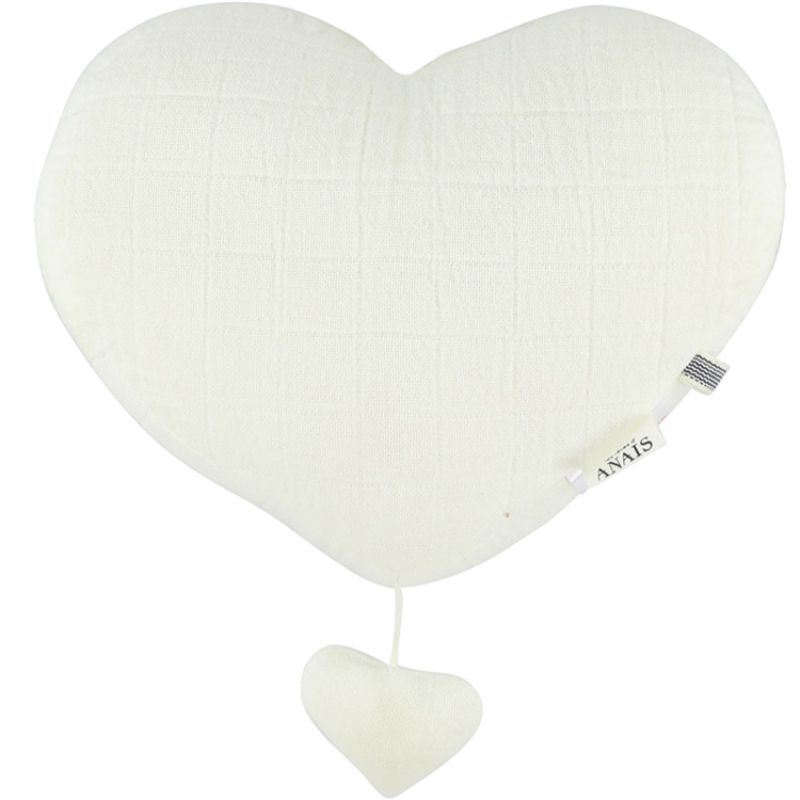 Coeur musical à suspendre Bliss blanc Les Rêves d'Anaïs
