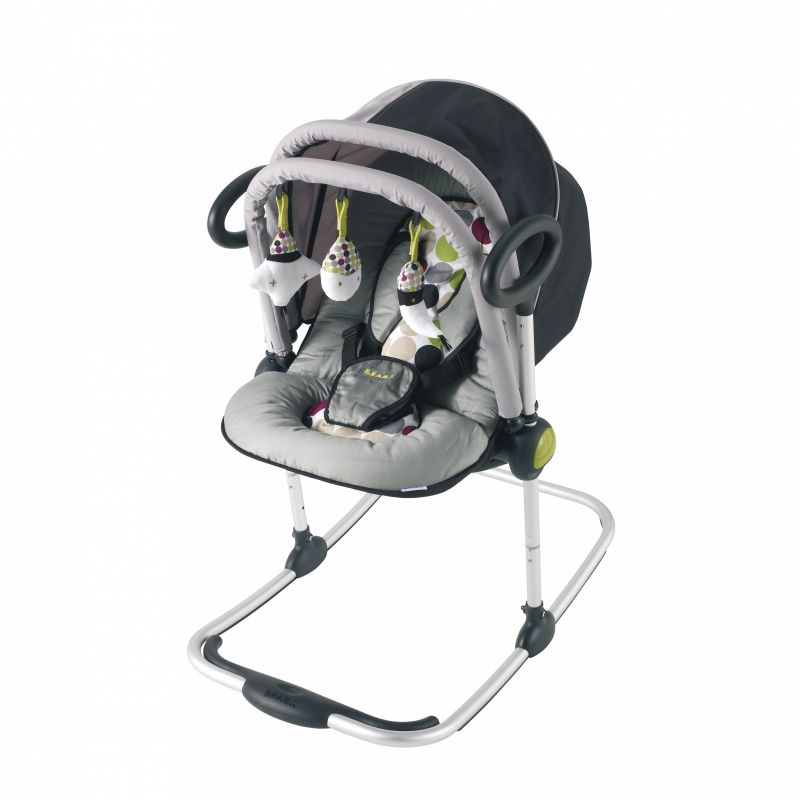 Accessoires (canopy + arche de jeux) noir et gris pour transat Up and down Béaba