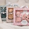 Coffret Chaussons et Doudou Rose Lapin Doudou  par Doudou et Compagnie