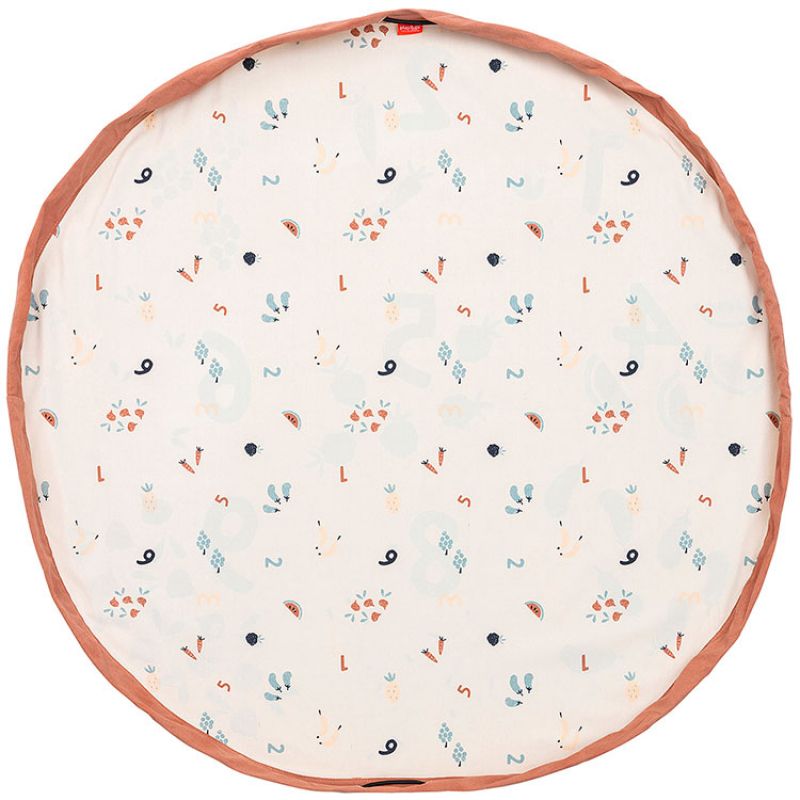 Sac à jouets 2 en 1 réversible Noomad Original Veggie numbers Play&Go Produit ouvert 3
