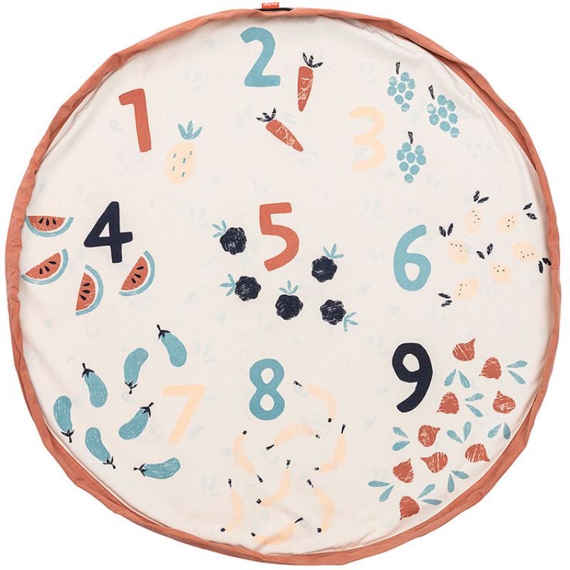 Sac à jouets 2 en 1 réversible Noomad Original Veggie numbers Play&Go Produit ouvert 7