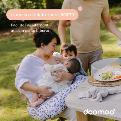 Coussin d'allaitement Softy Leopard Cream