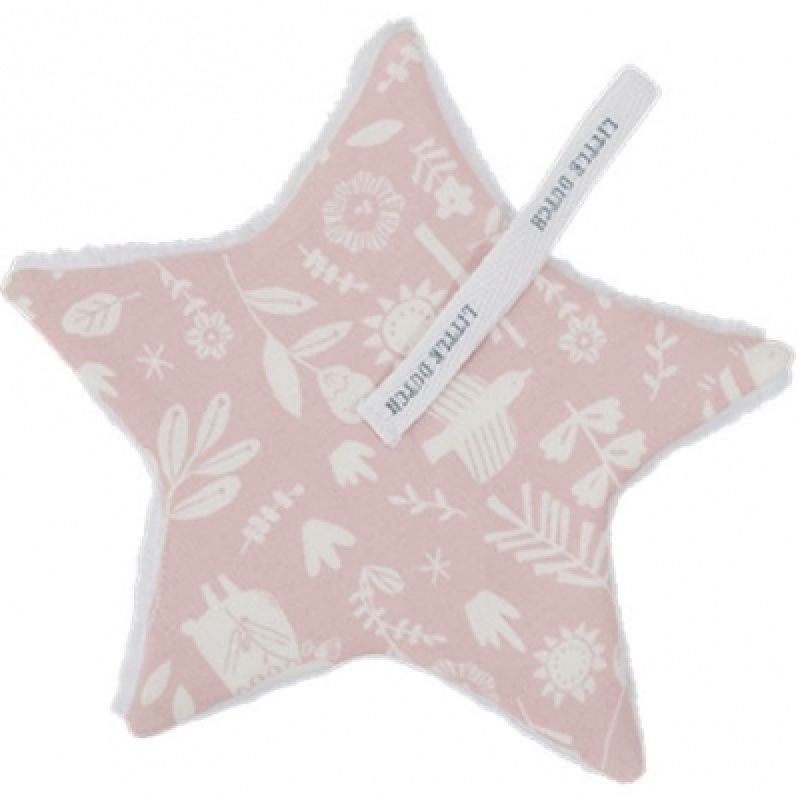 Doudou attache sucette Adventure pink (15 x 15 cm) Little Dutch