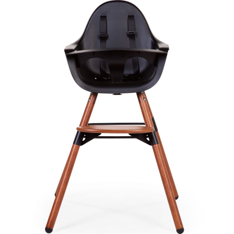 Chaise haute Evolu 2 noire avec arceau Childhome
