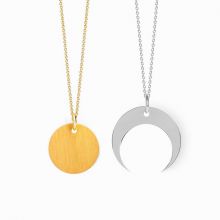Colliers chaîne 40 cm pendentif Life Two Silver and Golden (vermeil doré, argent 925°)  par Coquine