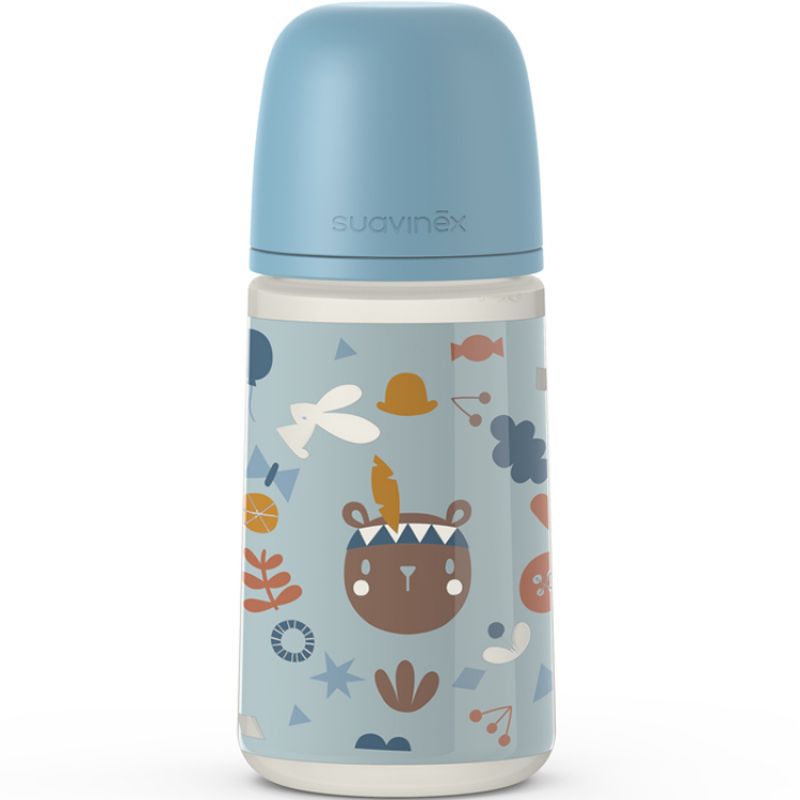 Biberon avec tétine symétrique SX PRO M bleu poudré (270 ml) Suavinex