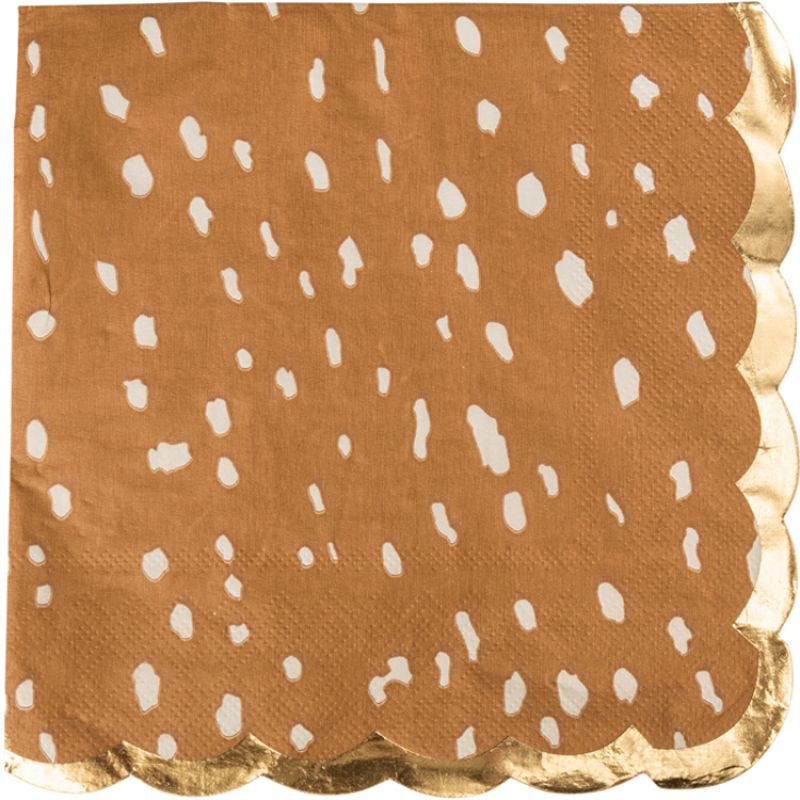 Lot de 16 serviettes en papier Petit faon Arty Fêtes Factory