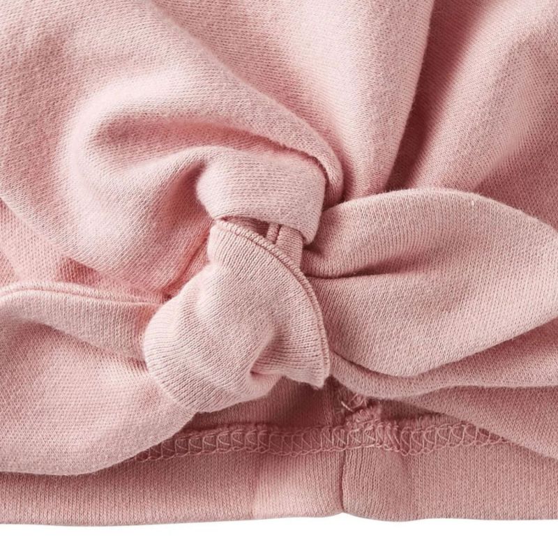 Bonnet de naissance noué rose thé BB & Co Produit 2