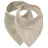 Lot de 2 bavoirs bandana Soft Matcha-Sand Jollein Produit 1
