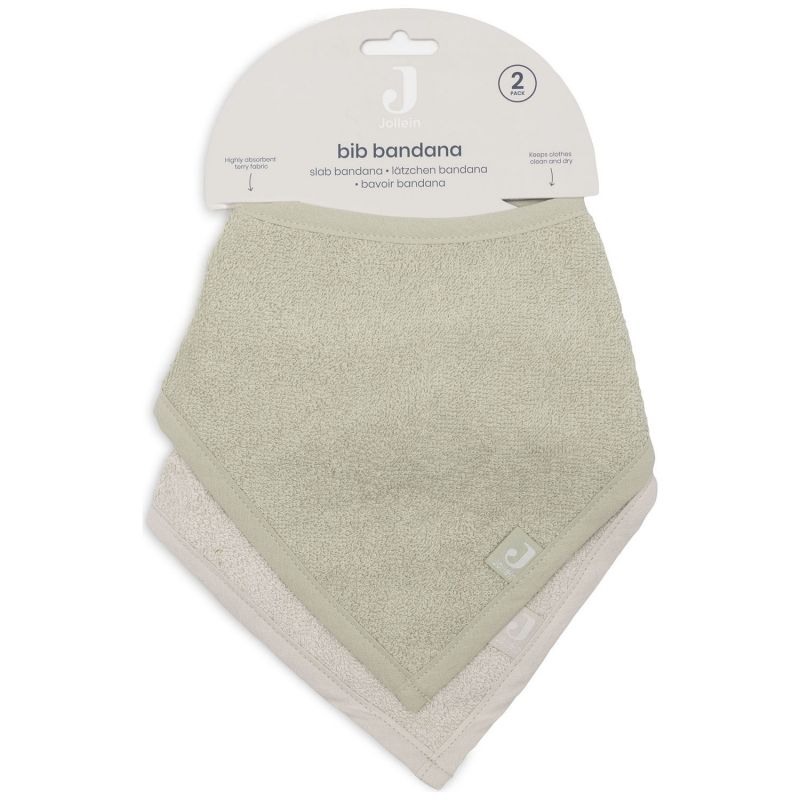 Lot de 2 bavoirs bandana Soft Matcha-Sand Jollein Packaging 7