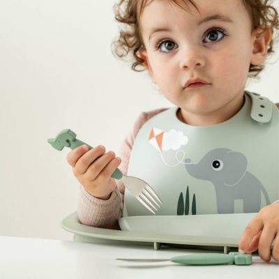 Bavoir silicone Playground Vert