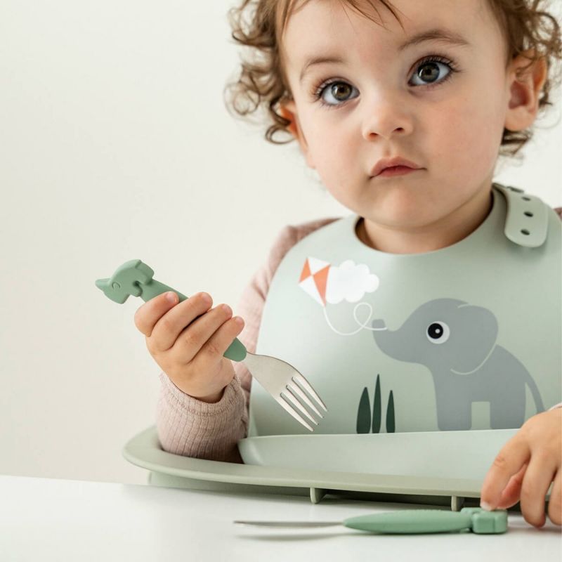 Bavoir silicone Playground Vert Done by Deer Produit 2