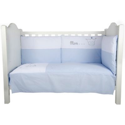 Tour de lit Mon...Prince bleu (pour lits 60 x 120 cm et 70 x 140 cm) Nougatine