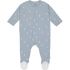 Pyjama léger en coton bio Blocks bleu clair (0-2 mois) - Lässig