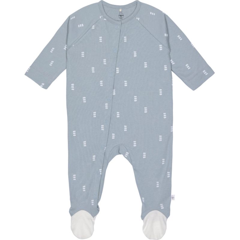 Pyjama léger en coton bio Blocks bleu clair (0-2 mois) Lässig
