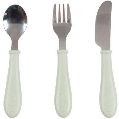 Set de 3 couverts inox Vert de gris