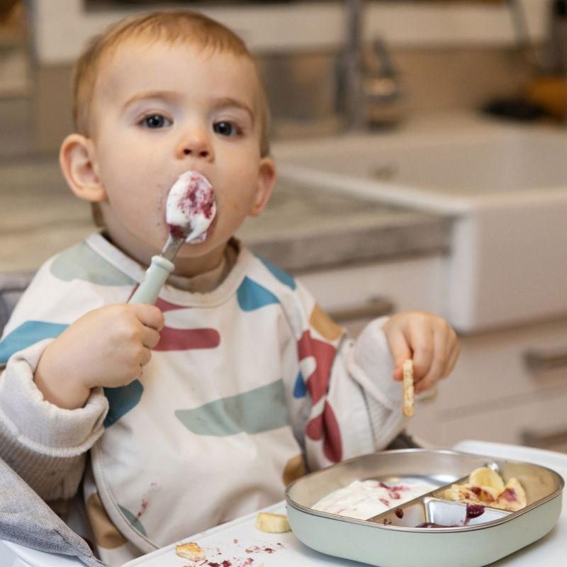 Set de 3 couverts inox Vert de gris Béaba Ambiance 4