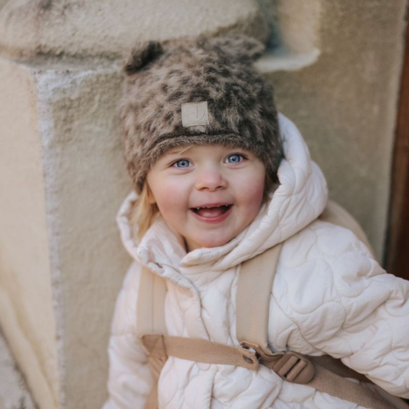 Bonnet Furry Knit Beanie Leopard (6-12 mois) Elodie Details Ambiance 2