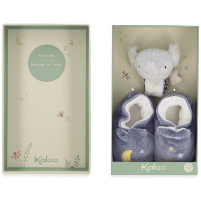 Coffret de naissance chaussons et bracelet sonore Eléphant Kaloo