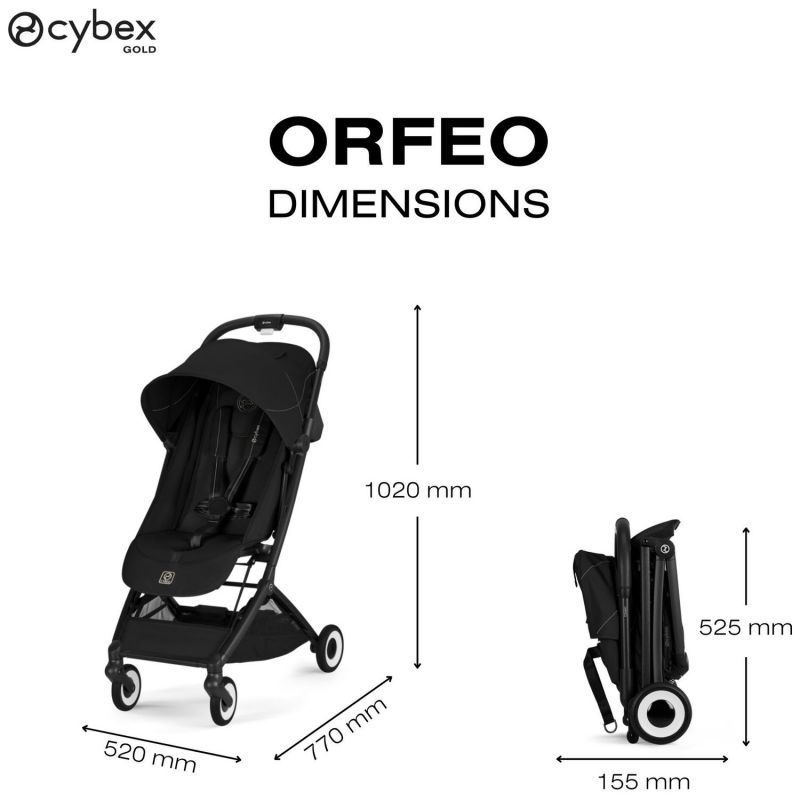 Poussette Ultra Compacte Orfeo 2026 châssis Black Magic Black Cybex Produit 8