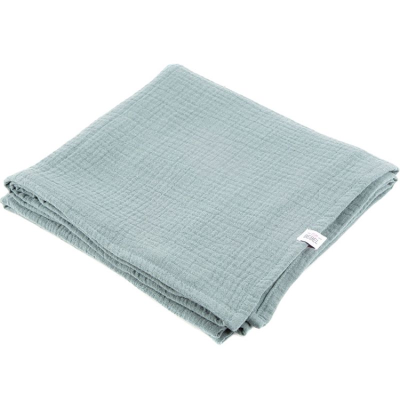 Lange en coton vert canard (90 x 90 cm) BEBEL