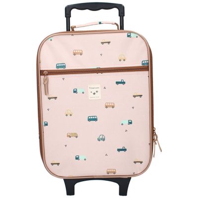 Valise à roulettes enfant Voitures beige Kidzroom